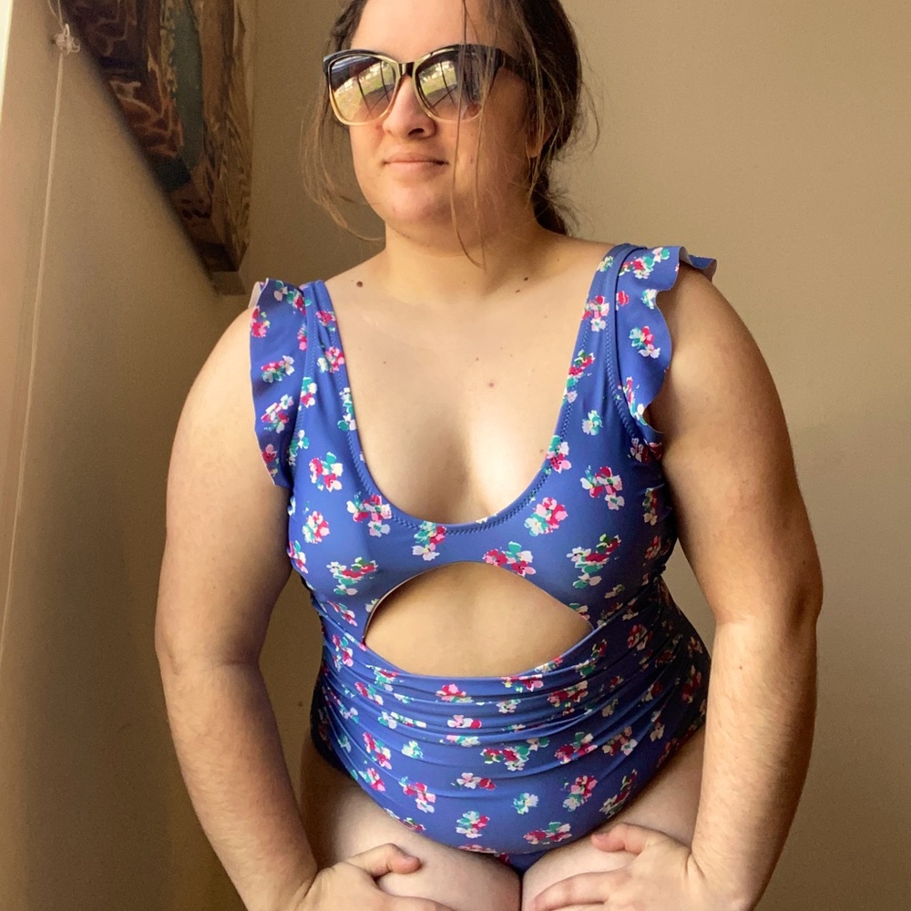 Vintage Floral one piece swim suit